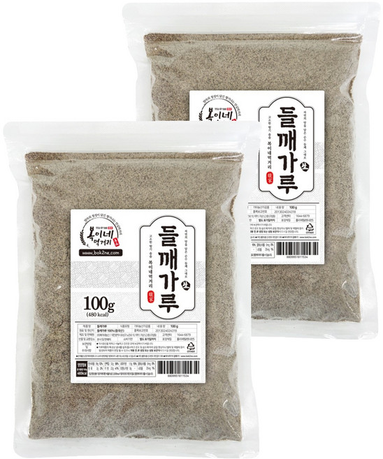 복이네먹거리 탕용 껍질째 들깨가루, 100g, 2개