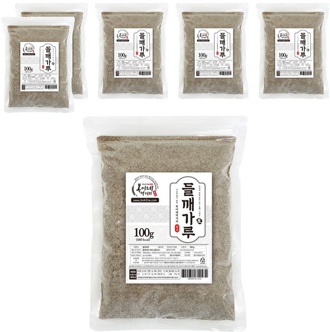 복이네먹거리 탕용 껍질째 들깨가루, 100g, 6개