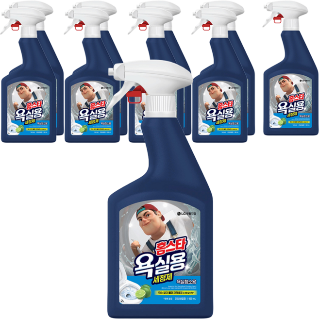 엘지 홈스타 욕실용 세정제 라임바질향, 900ml, 10개