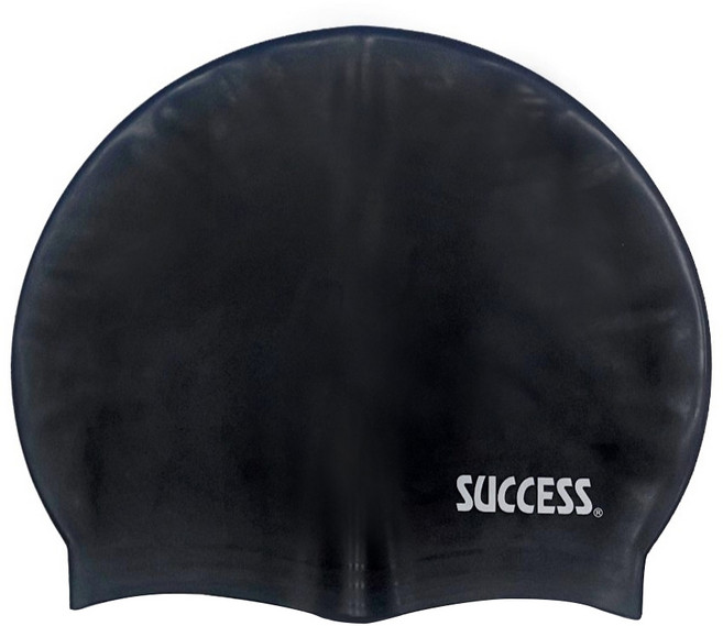 SUCCESS 成功 超彈性矽膠泳帽 S674-K 成人款, 黑色, 1個