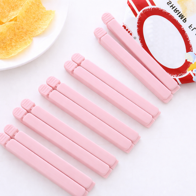 알파커머스 강력한 과자 봉지 집게 밀폐 밀봉 클립 소형, 핑크, 10개