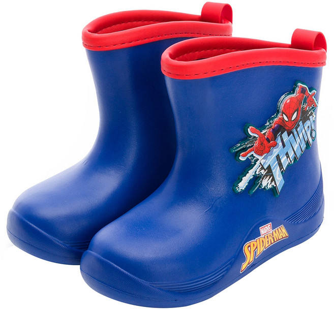 MARVEL 漫威 SPIDER-MAN 蜘蛛人 兒童款短筒雨鞋 - 藍色
