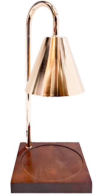 原木融蠟燈 調光款 附香氛蠟燭 + 2顆燈泡 15 x 15 x 37cm 1.7kg 1個, 胡木香檳金