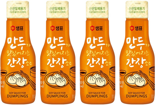 샘표 만두가 맛있어지는 간장소스, 200ml, 4개