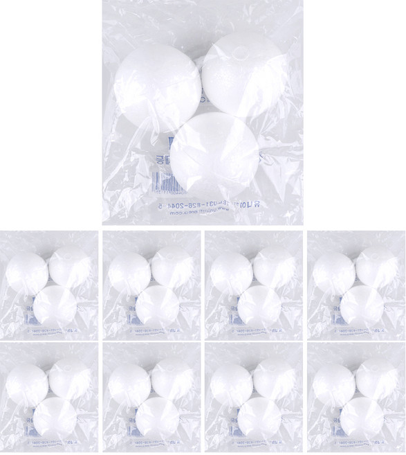 유니아트 1000 백구 스티로폼볼 70mm, 9개입