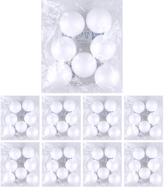 유니아트 1000 백구 스티로폼볼 50mm, 9개입