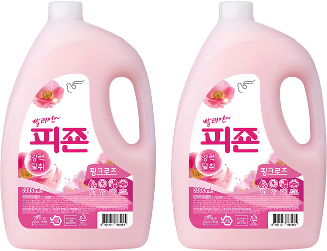 피죤 레귤러 섬유유연제 핑크로즈 본품, 3L, 2개