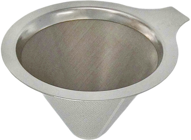 FANCY LIFE 不鏽鋼咖啡濾杯 無底座, 不銹鋼色, 1個