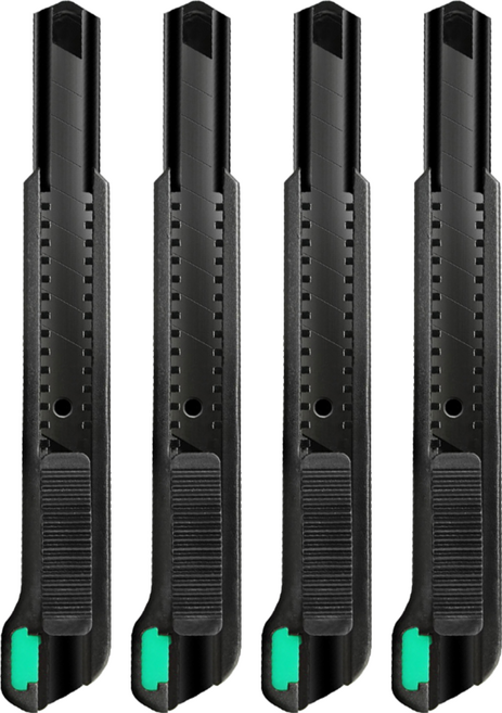 Pro'sKit 寶工 抗彎牆紙美工刀, 4支, 黑色