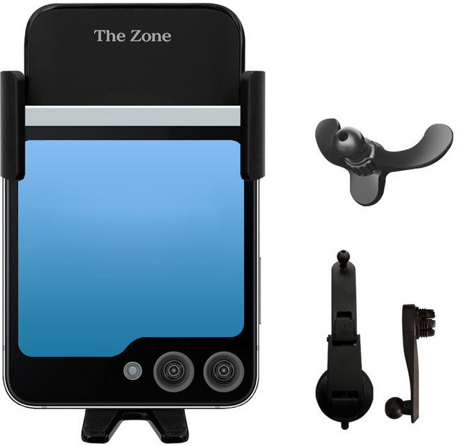 더존 핸드폰 차량용 무선충전거치대, 블랙, TZ-C101