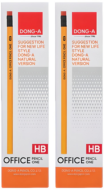 東亞 DONG-A OFFICE PENCIL ONE 辦公鉛筆 HB, 黃色, 24支