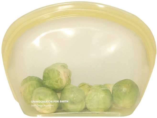 리빙크리에이터 지켜 실리콘 지퍼백 파스텔 올리브 1000ml, 1개, 단품