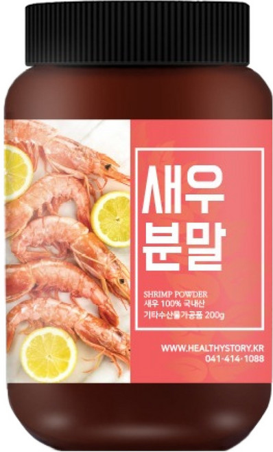 건강스토리 국내산 새우 분말, 200g, 1개