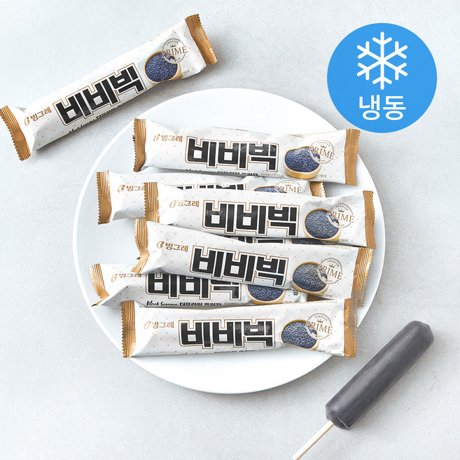 빙그레 비비빅 흑임자 (냉동), 8개, 1개입, 70ml