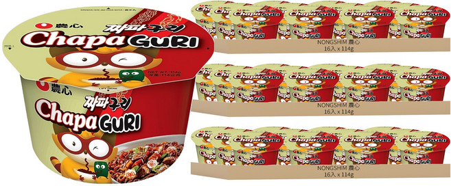 NONGSHIM 農心 浣熊炸醬烏龍碗麵 114g, 48入