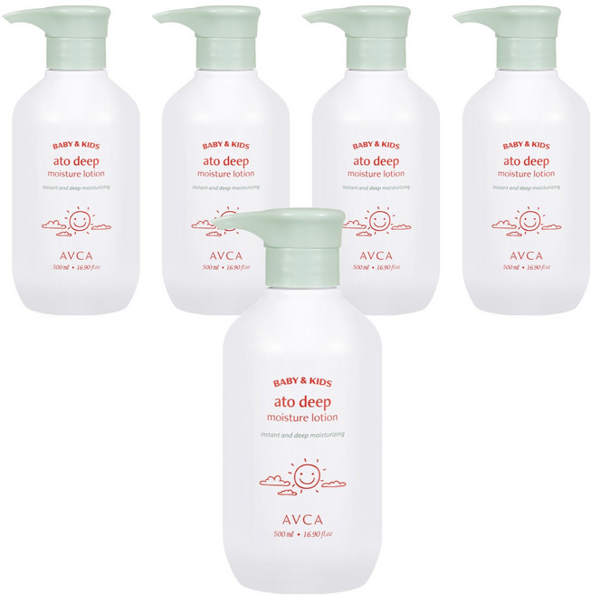 아브카 베이비 앤 키즈 아토 고보습 로션, 500ml, 5개