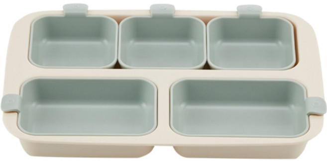 네스틱 원플레이트 유아식판, 바닐라민트, 플레이트 +볼 5p, 1개