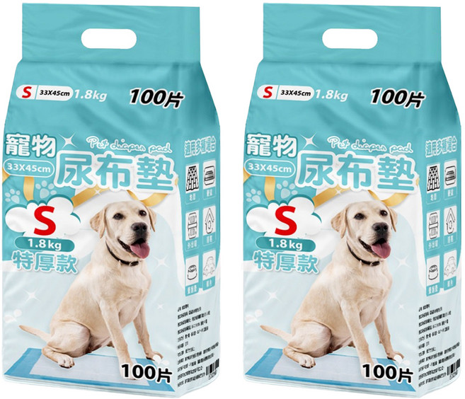 咕沛日常 寵物尿布墊 特厚款, 100片, 2包