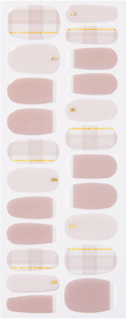 Bellancy 美甲貼, No.08 Ash Brown Tartan, 1組