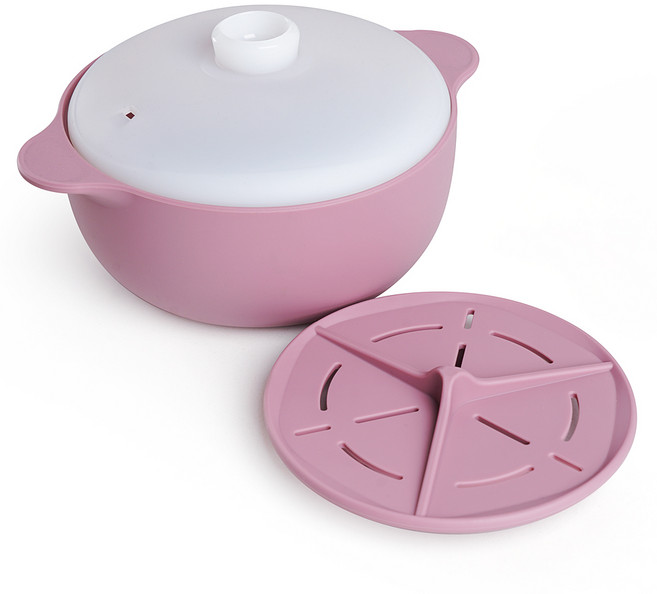 실리가든 국산 실리콘 냄비 찜기 1300ml, 다크핑크, 1개