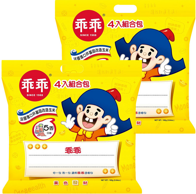 乖乖 玉米脆條 五香口味, 40g, 8包