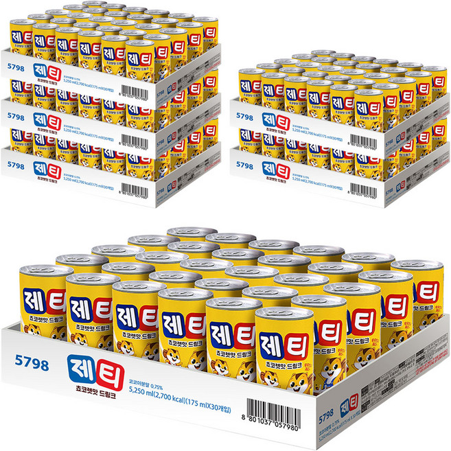 제티 초코렛맛 드링크, 175ml, 180개