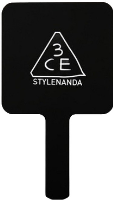 3CE 스퀘어 핸드 미러 미니, #블랙, 1개