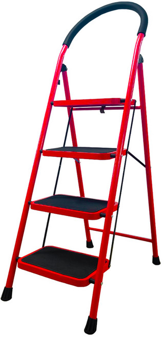 코끼리리빙 접이식 스툴 사다리 A형 4단, 1개