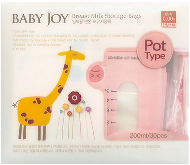 BABY JOY 站立量杯型感溫母乳儲存袋, 30入, 1盒