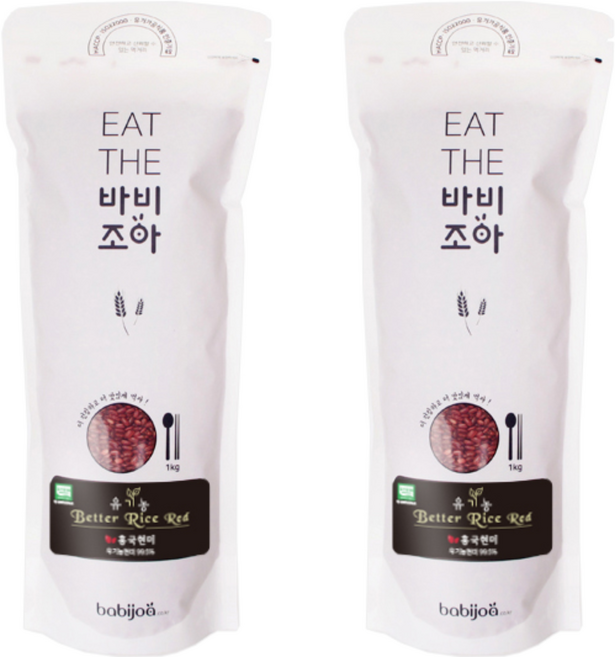 바비조아 유기농 베러 라이스 레드 홍국현미, 1kg, 2개