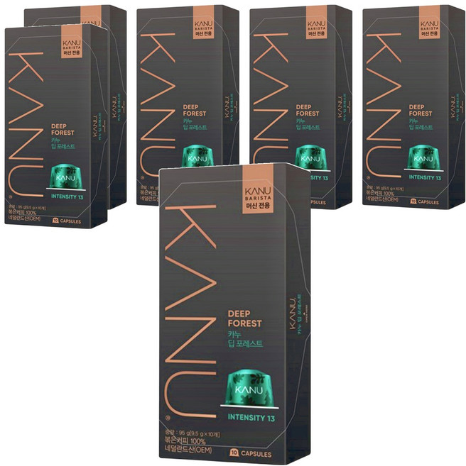 카누 바리스타 머신 전용 캡슐커피 딥포레스트, 9.5g, 10개입, 6개