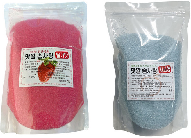 家用棉花糖機用風味糖30份套組，草莓味300g+蘋果味300g, 1套