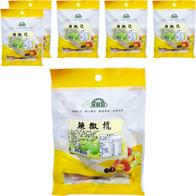 梅甄園 辣橄欖, 70g, 6包