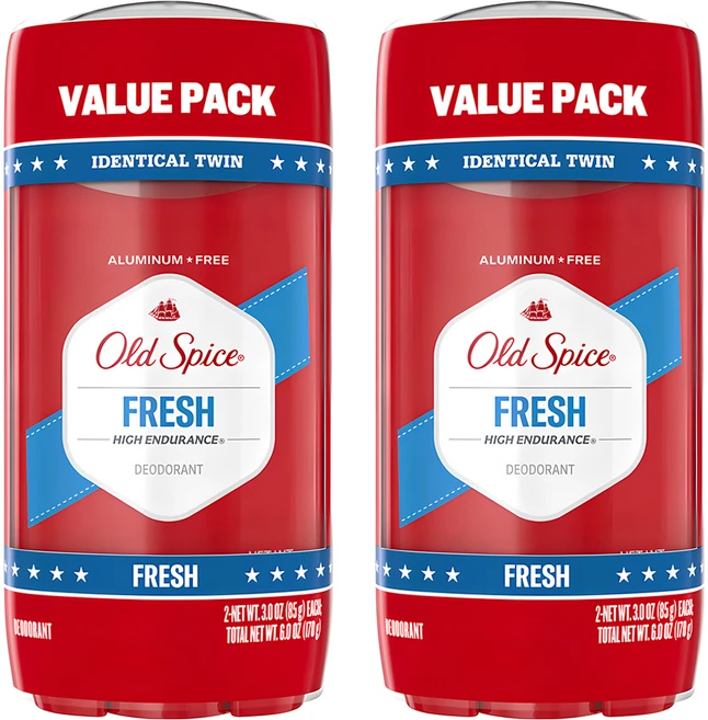 올드스파이스 하이 인듀어런스 프레시 트윈팩 남성 데오드란트, 85g, 2개 - 쿠팡