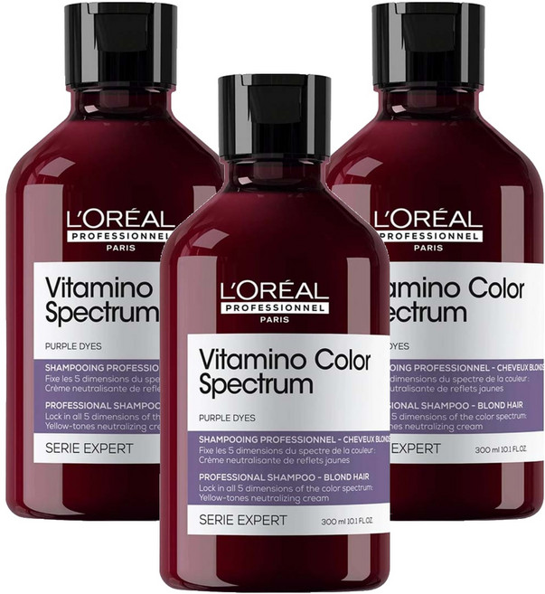 L'OREAL PROFESSIONNEL 巴黎萊雅PRO 絲漾博耀燦矯色洗髮精, 300ml, 3瓶