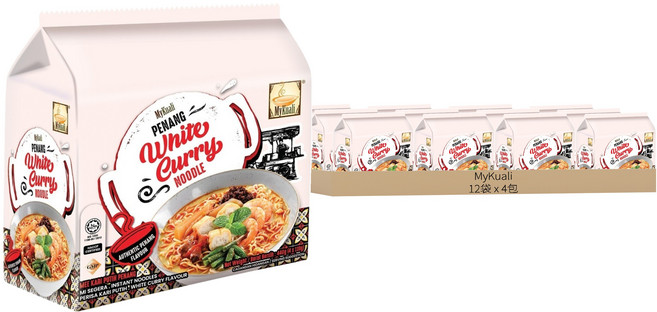 MyKuali 檳城 白咖哩風味麵 110g, 48包