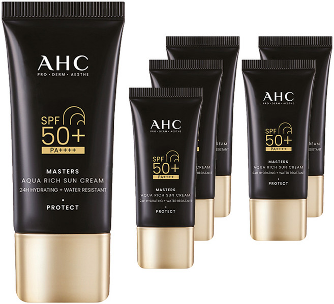 AHC Masters水潤豐盈防曬霜 SPF50+ PA++++, 30ml, 6條