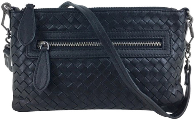 真皮羊皮手工編織女士單肩包肩背包女包 KN40