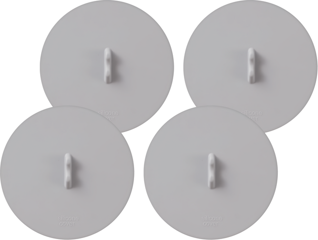 小麥購物 矽膠杯蓋/奶油系杯蓋 G671 28g, 4個, 灰色