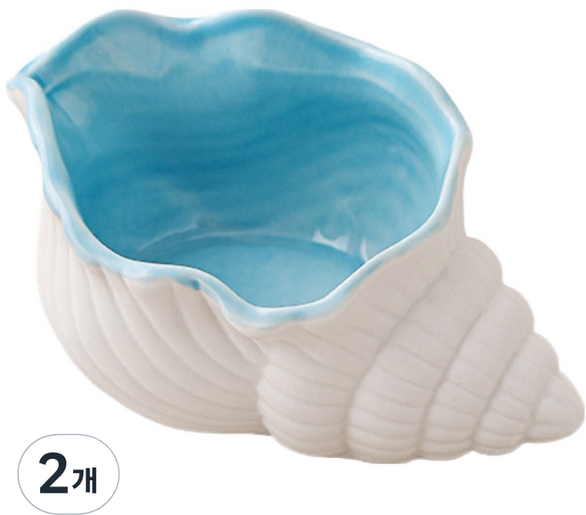 KODACHIEF 실내 보관 트레이 재떨이 소라 스몰 13 x 8 x 6 cm, 혼합색상, 2개