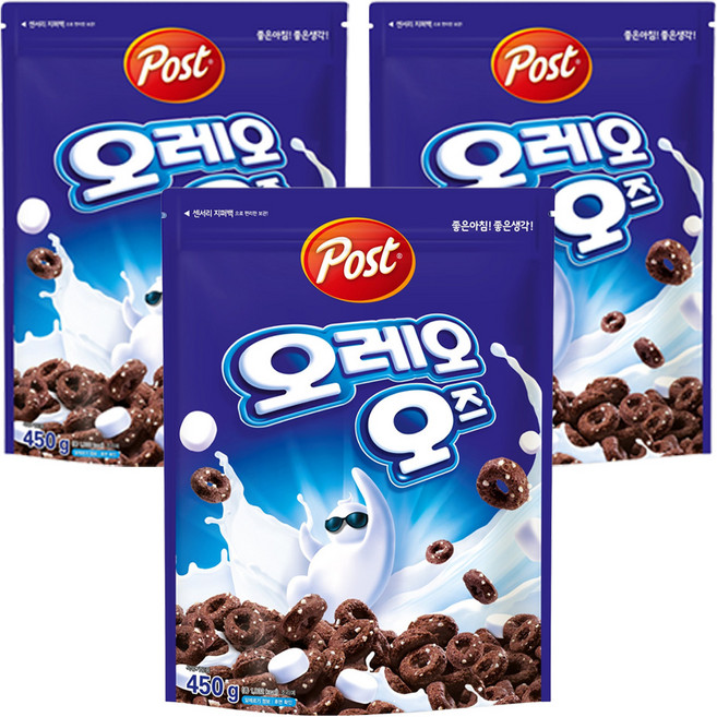 오레오오즈 시리얼, 450g, 3개