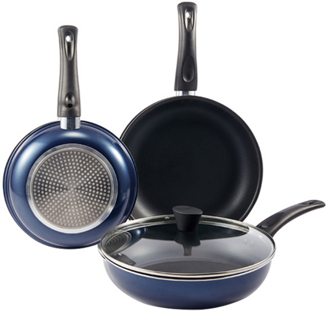 인덕션 요리안심 자일란 프라이팬 세트 4p 20FP28FP28WP, 혼합색상, 프라이팬 20cm + 28cm + 궁중팬 28cm + 유리뚜껑 28cm