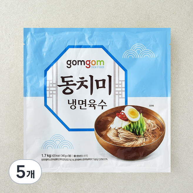 곰곰 동치미 냉면육수(340g x 5개), 1.7kg, 5개