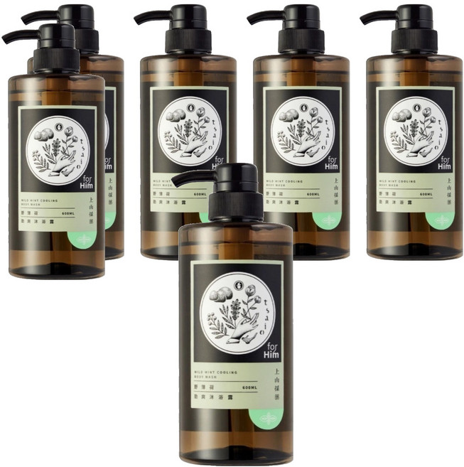 tsaio 上山採藥 野薄荷勁爽沐浴露, 600ml, 6瓶