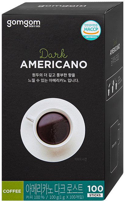 곰곰 아메리카노 다크로스트, 1g, 100개입, 1개
