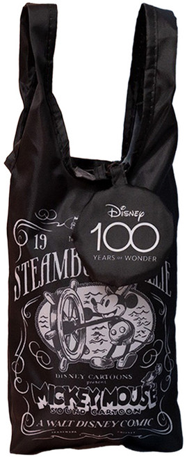 Disney 迪士尼 百年慶典微笑環保吊飾飲料袋 CA803A-2 33.5 x 14cm, 經典米奇 黑色, 1個