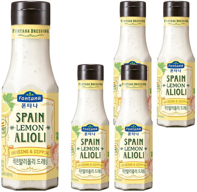 폰타나 레몬 알리올리 드레싱, 270g, 5개