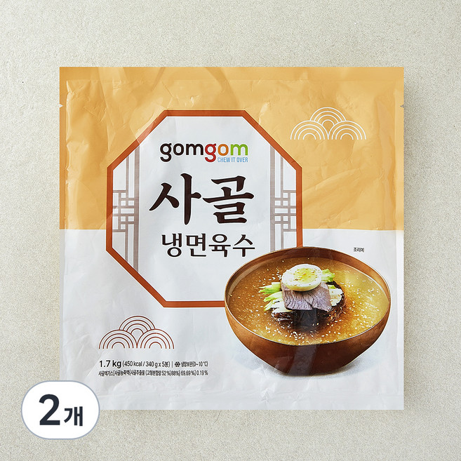 곰곰 사골 냉면육수(340g x 5개), 1.7kg, 2개