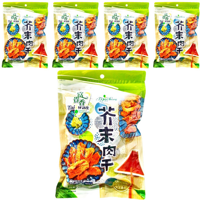 富貴香 芥末肉乾, 250g, 5包
