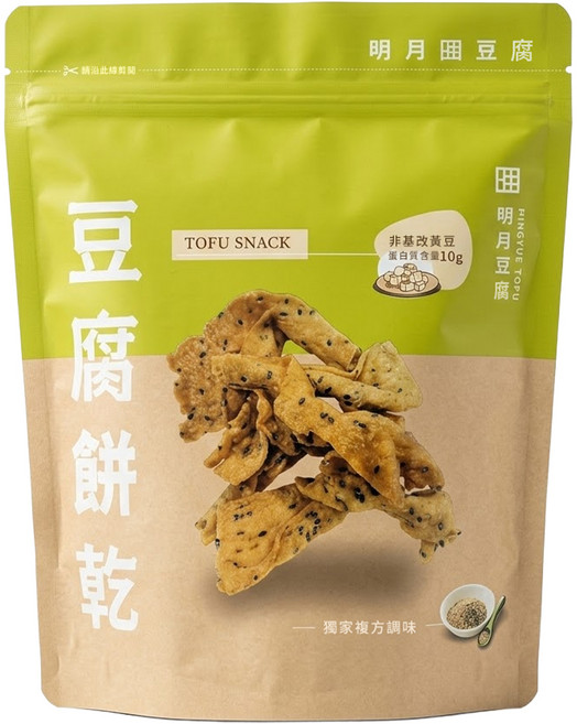 明月豆腐 豆腐餅 芥末椒鹽口味, 1包, 150g